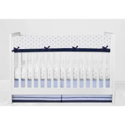 Bacati - Little Sailor Anchor Boat Blue Navy 6 Pc Crib Bedding Set With Long Rail Guard Cover 19 Bacati - Little Sailor Anchor Boat Blue Navy 6 Pc Crib Bedding Set With Long Rail Guard Cover -Child Furniture Store GUEST 01195e10 b2f6 46d6 b861 39de92ba10b9