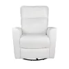 SECOND STORY HOME Soho Swivel Recliner Chair - White