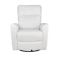 SECOND STORY HOME Soho Swivel Recliner Chair - White