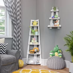 Kids' Corner Ladder Wall Shelf White - RiverRidge Home -Child Furniture Store GUEST 020159fe cabb 44a3 89f6 44a61cde4dd8