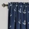 52"x63" Anchor Room Darkening Window Curtain Panels Navy - Lush Décor -Child Furniture Store GUEST 0265ea98 f4b2 4a1a a904 3f014b3b107f