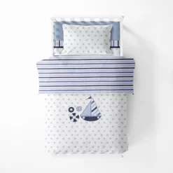 Bacati - Little Sailor Anchor Boat Blue Navy 4 Pc Toddler Bedding Set 10 Bacati - Little Sailor Anchor Boat Blue Navy 4 Pc Toddler Bedding Set -Child Furniture Store GUEST 0506fc19 a194 4b2e b6c8 d77e92b4905a