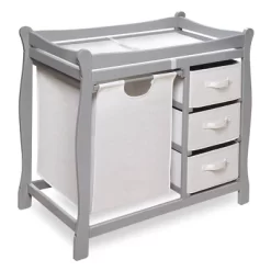 Badger Basket Sleigh Style Changing Table With Hamper And Baskets -Child Furniture Store GUEST 061efede f494 43b9 b110 9c58cf9943ad