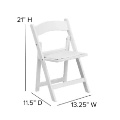 Emma And Oliver 11 Pack Kids White Resin Folding Chair With White Vinyl Padded Seat -Child Furniture Store GUEST 067369a6 8d4f 4dc7 9451 20d2e71f67d1