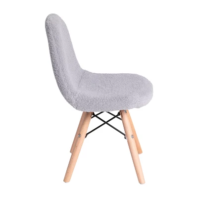 Flash Furniture Zula Kid's Modern Padded Armless Faux Shearling Accent Chair With Beechwood Legs 8 Flash Furniture Zula Kid's Modern Padded Armless Faux Shearling Accent Chair With Beechwood Legs - Image 6