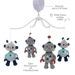 Bedtime Originals Robbie Robot Musical Baby Crib - Gray -Child Furniture Store GUEST 09e85951 c146 4cc2 818d 09a918da0871