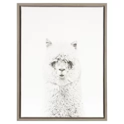24" X 18" Hairy Alpaca Framed Canvas Art - Uniek -Child Furniture Store GUEST 0a1acfc9 9daf 44bb be51 746c762198f4