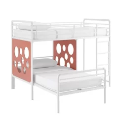Twin Modern Cut-Out L-Shaped Metal Bunk Bed - Saracina Home -Child Furniture Store GUEST 0b6c5706 4a46 4bd7 a0fc de6c2680dbc2