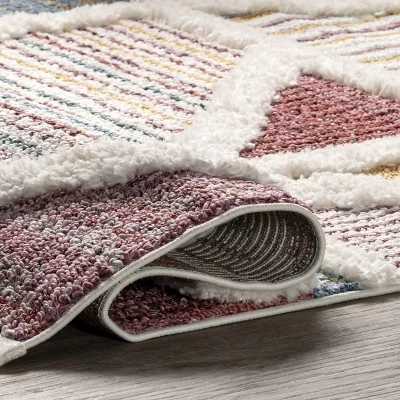 Gillian Mosaic High/Low Kids Tassel Area Rug 5 Gillian Mosaic High/Low Kids Tassel Area Rug - Image 3