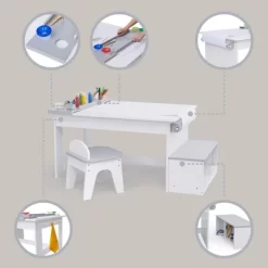 Fantasy Fields - Little Artist Monet Play Art Table Kids Furniture - White/Gray 16 Fantasy Fields - Little Artist Monet Play Art Table Kids Furniture - White/Gray -Child Furniture Store GUEST 0d0e78db 6714 45b4 98cd f1333aed8b01