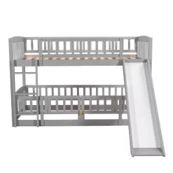 Twin Over Twin Wood Low Bunk Bed With Slide And Ladder-ModernLuxe 14 Twin Over Twin Wood Low Bunk Bed With Slide And Ladder-ModernLuxe -Child Furniture Store GUEST 0e6e4c91 e16c 4fd5 8d6a 05f53263a2b9