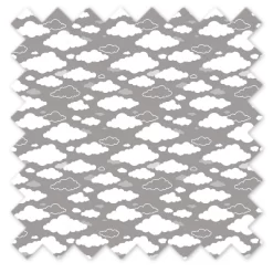 Bacati - Clouds In The City Gray Clouds Crib/Toddler Bed Skirt