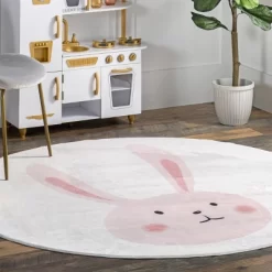 NuLOOM Crystal Rabbit Kids Machine Washable Area Rug -Child Furniture Store GUEST 10111a47 e092 417f b4e0 a93c13621533