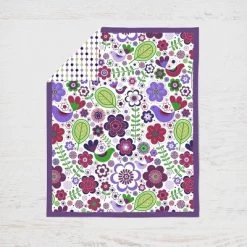 Bacati - Botanical Floral Birds Purple Multicolor 10 Pc Crib Bedding Set With Long Rail Guard Cover -Child Furniture Store GUEST 105d78b4 eb8a 4835 9649 891dea66c399