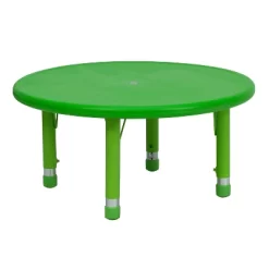 Flash Furniture 33" Round Plastic Height Adjustable Activity Table -Child Furniture Store GUEST 10cca98e 8a74 4a19 8c9c 49c3b90abe91
