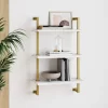 Theo Floating Shelf Gold/White - Nathan James -Child Furniture Store GUEST 110eec16 0828 4e37 a1b2 50b460b4719c