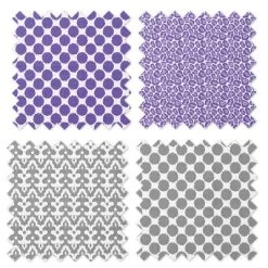 Bacati - Ikat Lilac/Gray Dots/Leopard Swaddling Muslin Blankets Set Of 4 -Child Furniture Store GUEST 11702f2f fbfc 49e5 aec1 0a5782153382