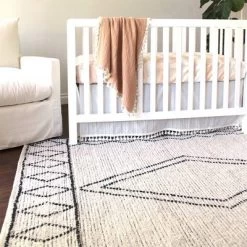Crane Baby 5' X 7' Hand-Woven Cotton Rug - Ezra Cream -Child Furniture Store GUEST 1245dc9a c30e 40a7 b8b4 05c99b8d288b