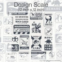 Jurassic World Dominion Signs Peel And Stick Wallpaper Tan/Blue - RoomMates -Child Furniture Store GUEST 134a780e be39 48eb ad68 dc711c6fee4a