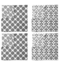 Bacati - Ikat Dots Damask White Grey Neutral 6 Pc Crib Set With 4 Muslin Swaddle Blankets -Child Furniture Store GUEST 1353026f df2a 40d4 9b13 81e4363c9c18