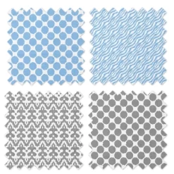 Bacati - Ikat Blue/Gray Swaddling Muslin Blankets Set Of 4 -Child Furniture Store GUEST 1355df26 c108 4ded 9765 4a40b1e98e56