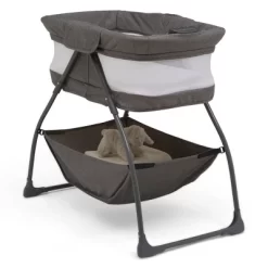 Delta Children TravelMate Compact Fold Bassinet - Gray Tweed -Child Furniture Store GUEST 14de89e2 7ec9 4408 9f15 867243e7778a