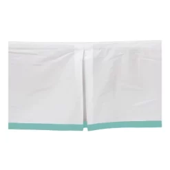 Bacati - White With Band On Bottom Crib/Toddler Bed Skirt - Mint -Child Furniture Store GUEST 15735f09 c034 4e23 8bb7 64e59e9cc443