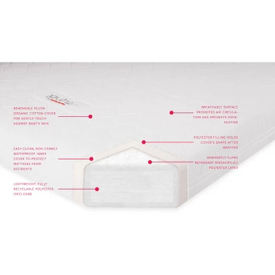 Babyletto Pure Core Non-Toxic Crib Mattress With Hybrid Waterproof Cover, Greenguard Gold Certified 5 Babyletto Pure Core Non-Toxic Crib Mattress With Hybrid Waterproof Cover, Greenguard Gold Certified - Image 3