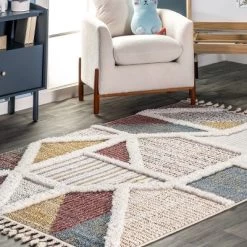 Gillian Mosaic High/Low Kids Tassel Area Rug 18 Gillian Mosaic High/Low Kids Tassel Area Rug -Child Furniture Store GUEST 179c4189 60e0 4cd4 9c6b ea71b6fffc66