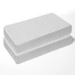 Bacati - Dots Stripes Black/White 10 Pc Crib Bedding Set With 2 Crib Fitted Sheets -Child Furniture Store GUEST 181de2b2 2a5f 4f7b 92fa 684303542a03