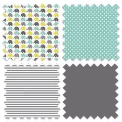 Bacati - Elephants Mint/Yellow/Gray 4 Pc Toddler Bedding Set -Child Furniture Store GUEST 18716541 19f4 4ed9 868d 851f40fb2f5e