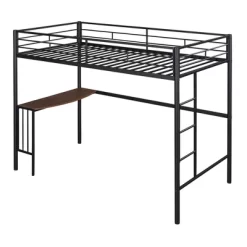 Twin Size Metal Loft Bed With Desk, Ladder And Railing - ModernLuxe -Child Furniture Store GUEST 18897e9f bd69 4c6d ae1b 35969e18b46d