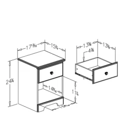 Summer Breeze 1 Drawer Nightstand Blueberry - South Shore -Child Furniture Store GUEST 1900149d 9594 48e6 8668 c6fd843a6057