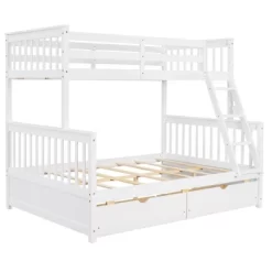 Twin Over Full Bunk Bed With Ladders And Two Storage Drawers-ModernLuxe -Child Furniture Store GUEST 1919ee72 a17e 4dfc a954 82be19e819c0