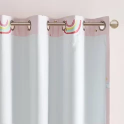 Natalie Rainbow With Metallic Printed Total Blackout Window Panel Pink - Mi Zone 13 Natalie Rainbow With Metallic Printed Total Blackout Window Panel Pink - Mi Zone -Child Furniture Store GUEST 193cb9cc 885d 4d4f 82ab 135d512bd4fe