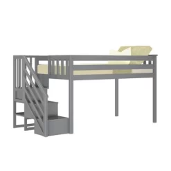 Max & Lily Twin Low Loft Bed With Staircase 16 Max & Lily Twin Low Loft Bed With Staircase -Child Furniture Store GUEST 19977f70 eac9 4d72 a13c d7fff84fb773