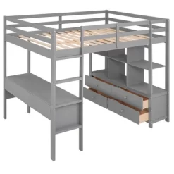 Loft Bed With Built-In Desk, Storage Shelves And Drawers - ModernLuxe -Child Furniture Store GUEST 1a4a9eea 20e8 4dd0 955d f6e32b346630