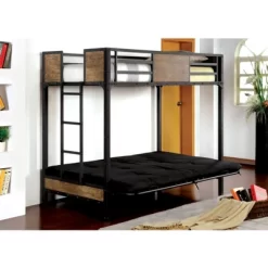 Twin Navii Kids' Bunk Bed Futon Black - HOMES: Inside + Out -Child Furniture Store GUEST 1d21231f 7477 4722 bcca a0b44edfe712