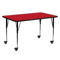 Flash Furniture Mobile 24''W X 60''L Rectangular HP Laminate Activity Table - Standard Height Adjustable Legs 7 Flash Furniture Mobile 24''W X 60''L Rectangular HP Laminate Activity Table - Standard Height Adjustable Legs -Child Furniture Store GUEST 1d808d10 2b78 419c b1b0 66d530759af9