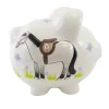 Bank Giddy Up Horse Piggy Bank - One Bank 7.5 Inches - Flowers Insects - 36913 - Ceramic - White