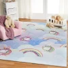 Unicorn Rainbow Colorful Kids Playroom Nursery Washable Indoor Area Rug By Blue Nile Mills -Child Furniture Store GUEST 1e156566 d501 4548 9c09 4c8f351fe903