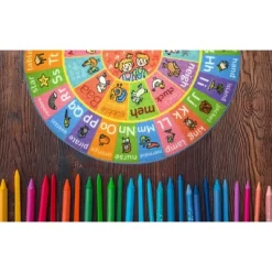 KC CUBS Boy & Girl Kids ABC Alphabet Round Rug Carpet -Child Furniture Store GUEST 1e18f52b 21ca 4a43 9c51 41a55b819ffd