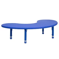 Emma And Oliver 35"W X 65"L Half-Moon Plastic Height Adjustable Activity Table -Child Furniture Store GUEST 1ed5e781 e539 412e bab4 2d859bc519f1