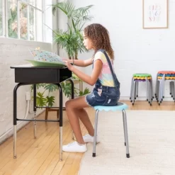 ECR4Kids Daisy Stackable Stool Set, Flexible Seating, 17in Seat Height, 8-Piece -Child Furniture Store GUEST 200e5fa8 4264 42cd 91e2 15436ea85766