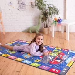 KC CUBS | Justice League Boys & Girls Kids Hopscotch Number Counting Educational Learning & Game Nursery Bedroom Classroom Rug Carpet, 2' 7" X 6' 0" 14 KC CUBS | Justice League Boys & Girls Kids Hopscotch Number Counting Educational Learning & Game Nursery Bedroom Classroom Rug Carpet, 2' 7" X 6' 0" -Child Furniture Store GUEST 21c8bf62 f32a 47bf a8ca 654312517896