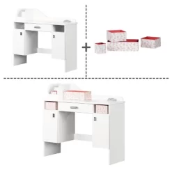 Tiara Makeup Desk Pure White - South Shore -Child Furniture Store GUEST 249ae5a3 678d 4797 9b87 e6d76cd63852