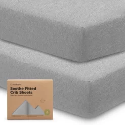KeaBabies 2pk Soothe Fitted Crib Sheets Neutral, Organic Baby Crib Sheets, Fits Standard Nursery Baby Mattress -Child Furniture Store GUEST 2646db15 63a4 4251 b197 b392675efa29