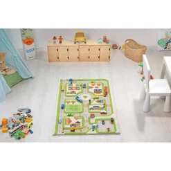 31.5"x44.5" Traffic Green 3D Play Rug - IVI -Child Furniture Store GUEST 26ce3841 1bd2 4a6c bfcd 8e905c3009f0