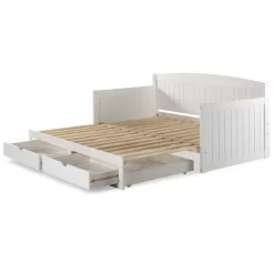 King Harmony Daybed With Conversion White - Alaterre Furniture -Child Furniture Store GUEST 2750d32f 3633 4bc5 8b0e 8929c20679ff