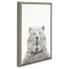 Bear Framed Canvas Art Gray (24"x18") - Uniek -Child Furniture Store GUEST 2b52e9e5 fba1 4a01 b7e9 028b39a01d5f